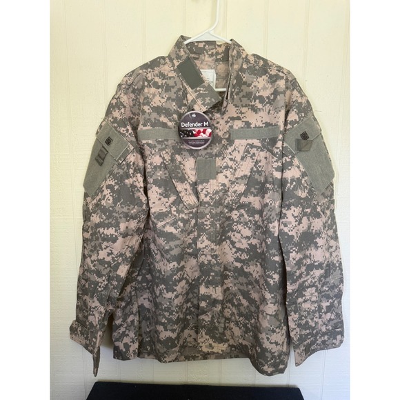 Military Issue Other - Defender M FR ACU Combat Uniform Coat Digital Camo Jacket Large Long UCP NEW